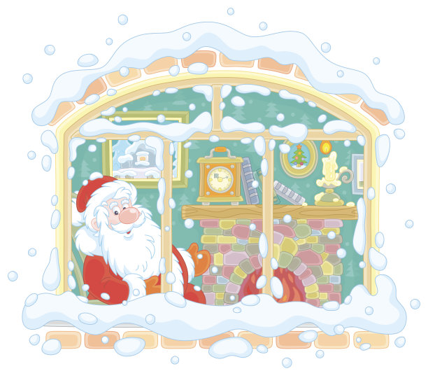 火中的圣诞老人图片下载