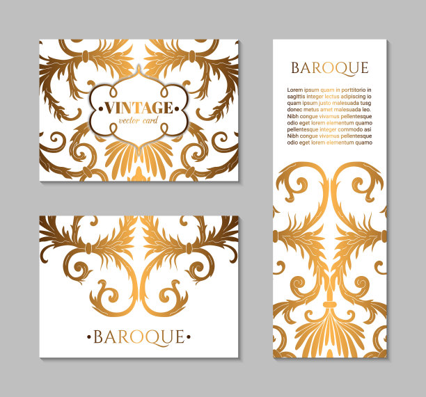 巴洛克式的名片图片下载