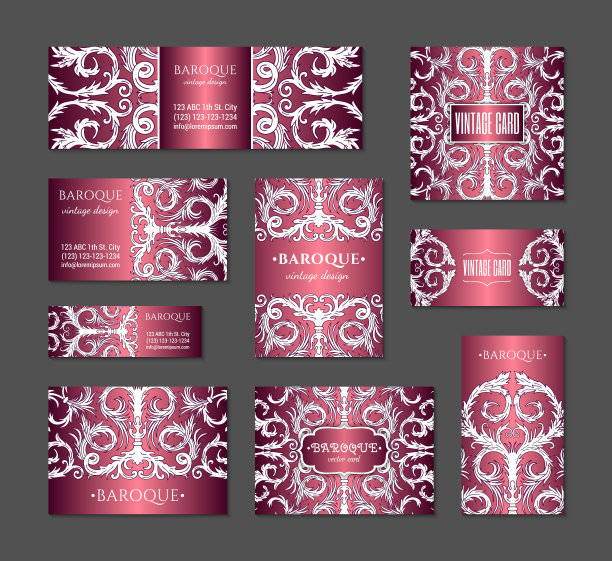 巴洛克风格的卡片图片下载