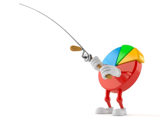 带钓竿的饼图字符图片下载