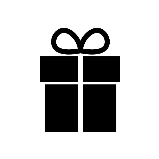 礼物图标孤立在白色背景图片下载