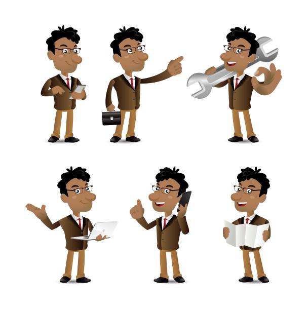 大鼻子人摆出不同的姿势图片下载