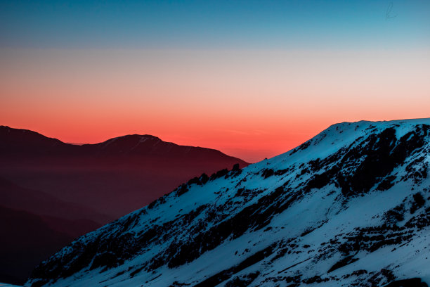 智利山上的日落图片下载