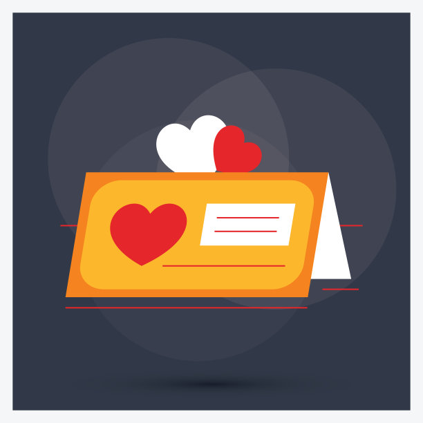 情人节，爱情卡片上有心形线条的图标图片下载