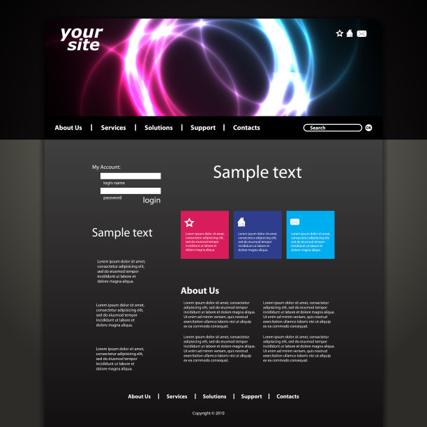 一页网站模板图片下载