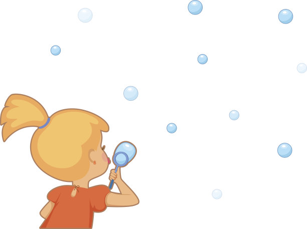 女孩吹泡泡图片下载