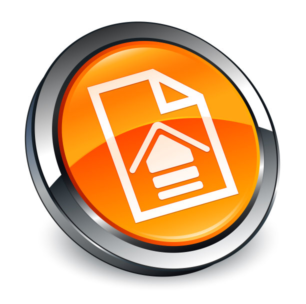 上传文件图标3d橙色圆形按钮图片下载