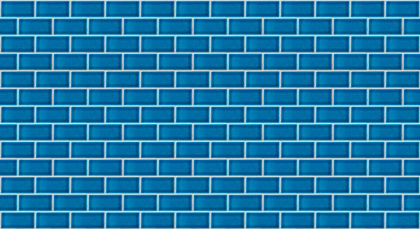 蓝色瓷砖墙全景图片。蓝色瓷砖纹理背景。图片下载