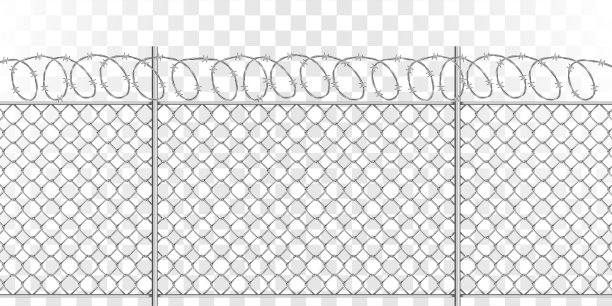 金属网围栏与钢螺旋铁丝网图片下载