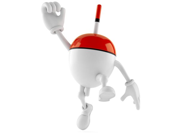 钓鱼浮人物在欢乐中跳跃图片下载