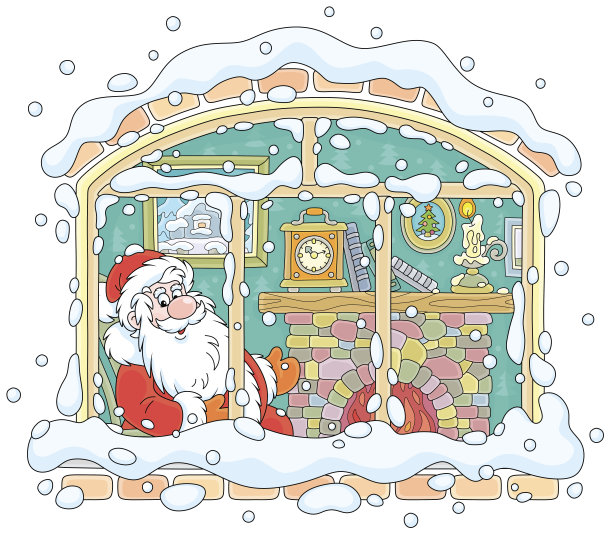 火中的圣诞老人图片下载