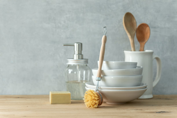 零废物家庭厨房清洁理念图片下载