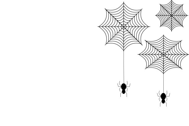 白色背景上的蜘蛛网图片下载