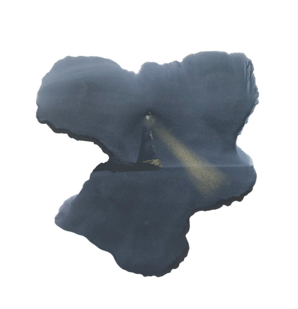 夜间海上灯塔的灯光图片下载