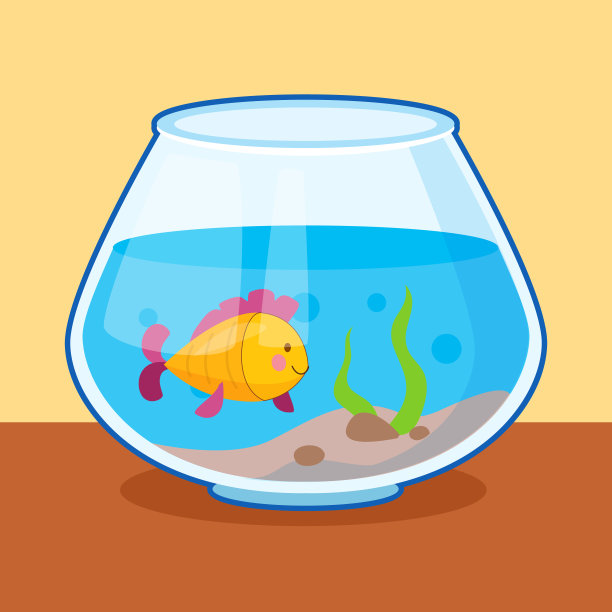 水族馆里的黄色鱼图片下载