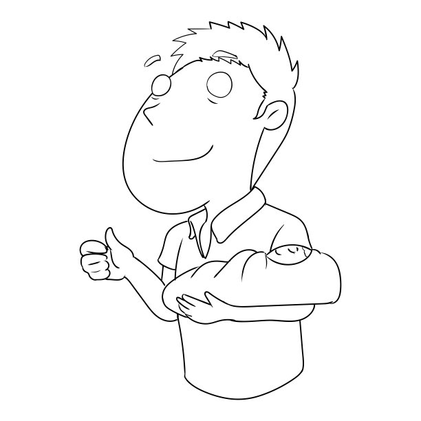 矢量插图的父亲和婴儿图片下载