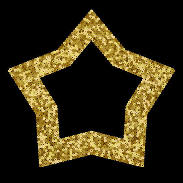 金色亮片向量豪华星框架。节日的背景图片下载