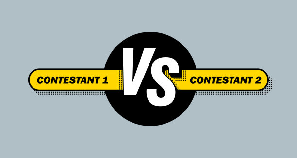 与屏幕。Vs战斗标题，团队之间的冲突决斗。对抗对抗竞争。向量的背景模板图片下载