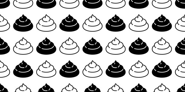 便便无缝图案矢量厕所围巾孤立的狗狗小狗重复墙纸瓷砖背景图标卡通插图设计图片下载