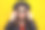 特写照片惊人的女士度假国外盯着低购物价格穿时尚的服装孤立的黄色背景图片下载
