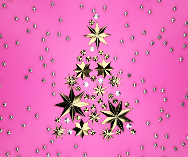 星星做的圣诞树图片下载