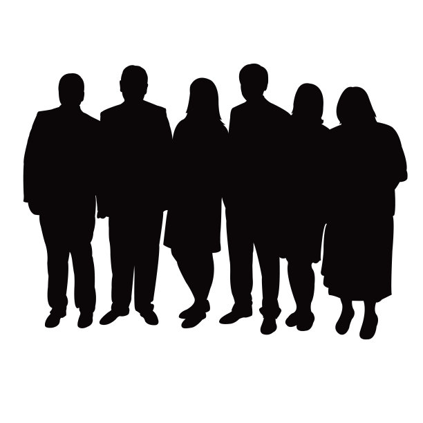 全家福，剪影向量图片下载