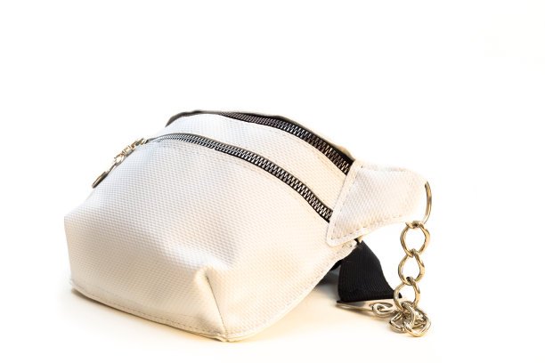 白色皮带袋-侧视图图片下载