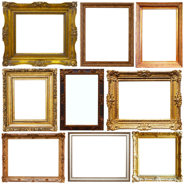复古的框架孤立在白色图片下载