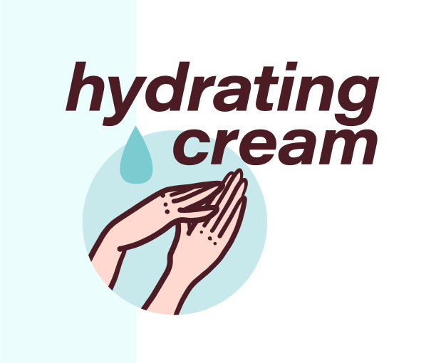 向量手皮肤护理符号设计概念与人类女士的手插图图标手绘风格孤立在光的背景。图片下载