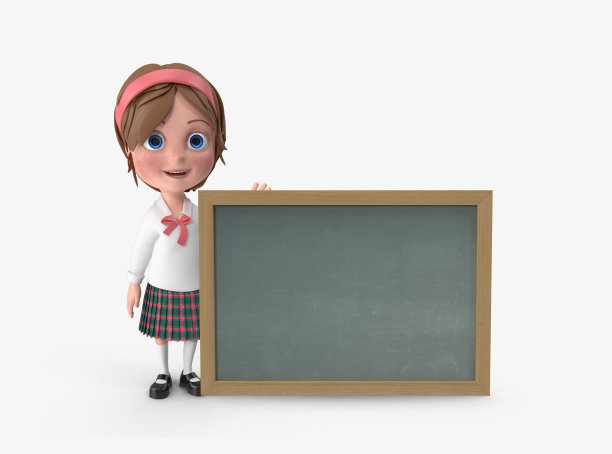 拿着黑板的女学生。儿童女童教育观念。图片下载