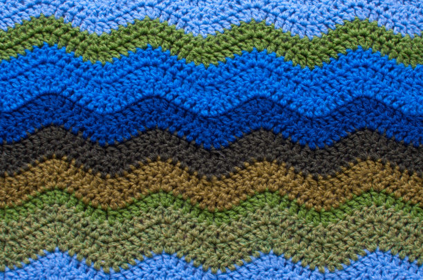 细节的雪佛龙针钩针毯图片下载