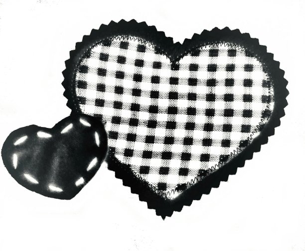 黑白心图片下载