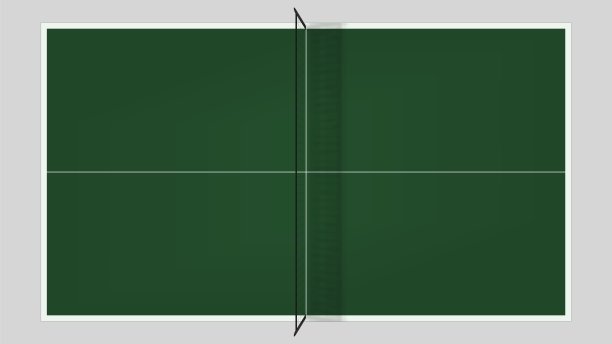 乒乓球俯视图。图片下载