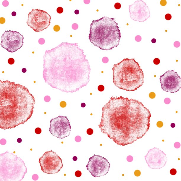 彩色水彩水滴风格。色彩柔和色调，圆点花纹，抽象背景图片下载