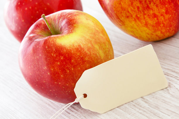 红苹果和标签图片下载