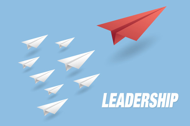 领导概念的背景。纸飞机矢量插图。图片下载