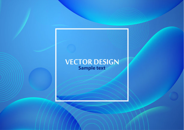 抽象的动态透明形式和线条与流动的液体有机形式，霓虹色彩。模板为设计横幅，传单或演示。图片下载