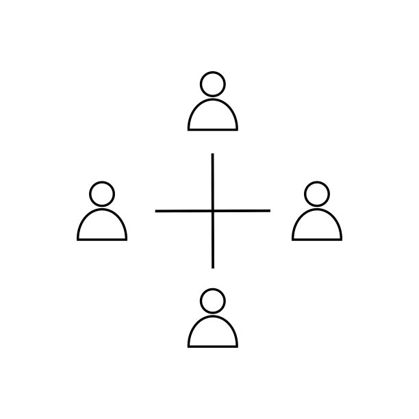 矢量人物图标：企业组织团队管理图片下载