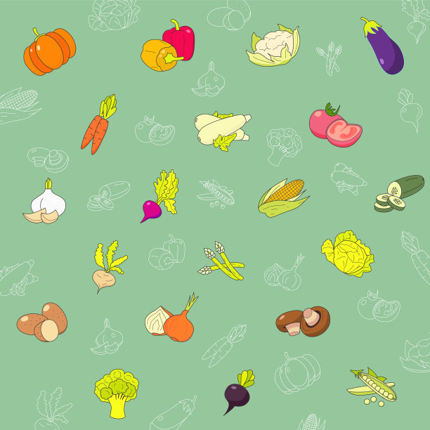 蔬菜图标套装04图片下载