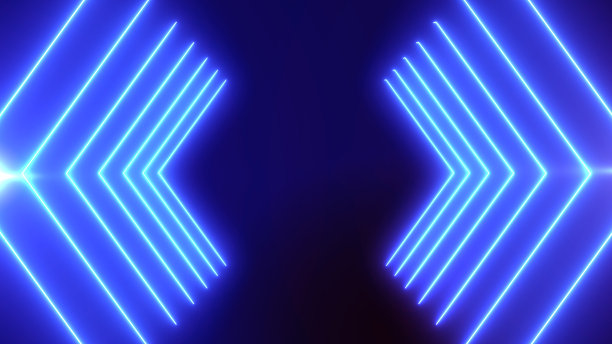 摘要霓虹灯明亮的镜头耀斑在黑色的背景。激光显示彩色横幅广告设计技术图片下载