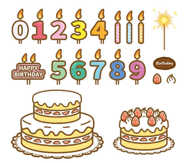 生日蛋糕和蜡烛图片下载