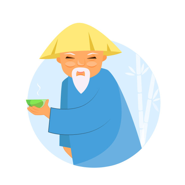 喝着茶的亚洲男人图片下载