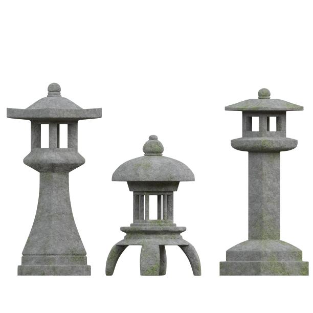 日本花园牛头灯图片下载