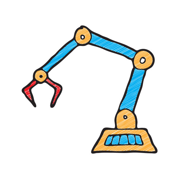 手绘机器人手设计图片下载