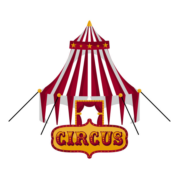 孤立的马戏团帐篷图片下载