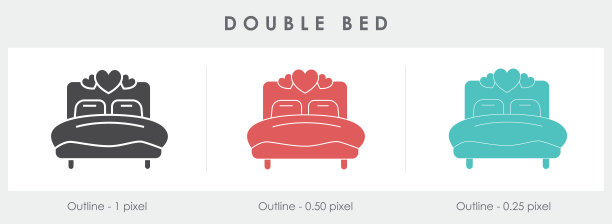 双床线图标图片下载