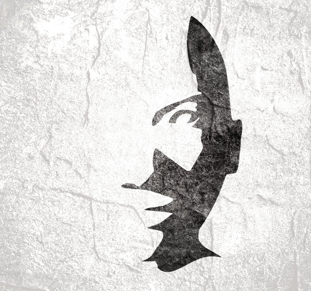 一个女性头部的剪影。图片下载