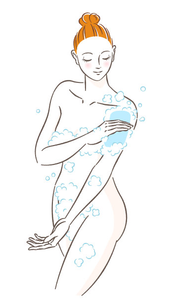 女人洗身体(全身)图片下载