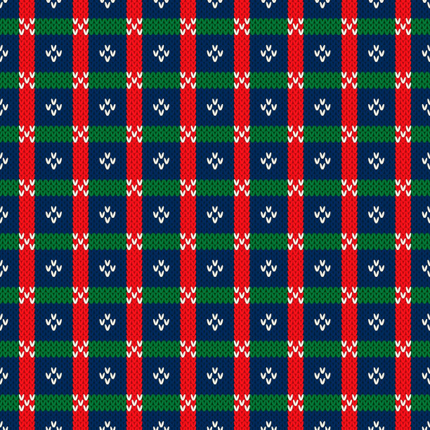 传统冬季针织毛衣图案设计。矢量无缝羊毛编织纹理模仿图片下载