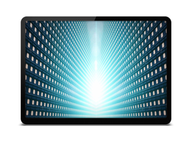 (裁剪路径)LED显示背景在数字平板隔离图片下载